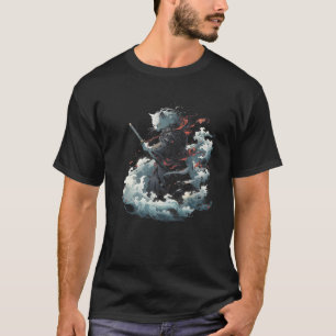 samurai kat anime japans ninja krijger esthetisch t-shirt