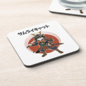 Samurai Kat Bier Onderzetter (Linkerzijde)