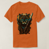 Samurai Kat De Katachtige Krijger T-shirt (Design voorkant)