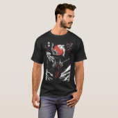 Samurai Kat en Koi Karper T-shirt (Voorkant volledig)