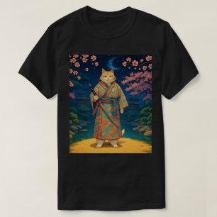 Samurai Kat in een Kimono T-shirt
