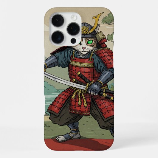 Samurai Kat iPhone Hoesje (Achterkant)