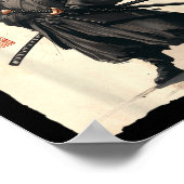 Samurai Kat Japanse Anime Kat Liefhebber Grappig V Poster (Hoek)