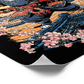 Samurai Kat Japanse Kat Anime Ninja Poster (Hoek)