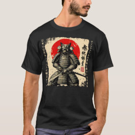 Samurai Kat Japanse kat Krijger anime kat Japan T-shirt