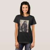 Samurai Kat Krijger Ukiyo Inkt Kunstwerk Kat Samur T-shirt (Voorkant volledig)