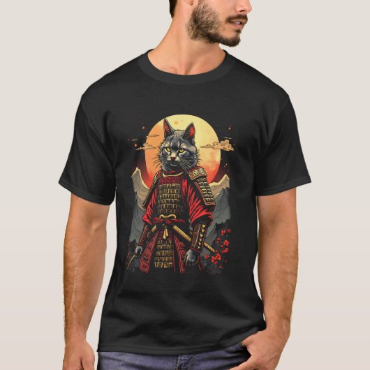 Samurai kat maan t-shirt (Voorkant)