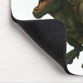 Samurai Kat met Bier & T-Rex | Retro Japanse Kunst Muismat (Hoek)