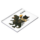 Samurai Kat met Bier & T-Rex | Retro Japanse Kunst Notitieboek (Linkerzijde)