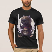 Samurai Kat Ninja T-shirt voor Kat Liefhebbers (Voorkant)
