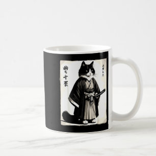 Samurai Kat Oude Krijger Japanse Anime  Koffiemok