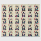 SAMURAI KAT PORTRET MET SLANGENTATOEAGES CADEAUPAPIER (Vlak)