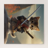 Samurai Kat puzzel voor alle leeftijden (Horizontaal)