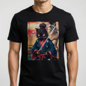 Samurai Kat Shirt | Cute Japanse Krijger Tee
