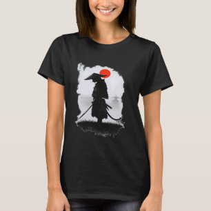 Samurai Kat Silhouet Japan Bushido u2013 Japan W T-shirt