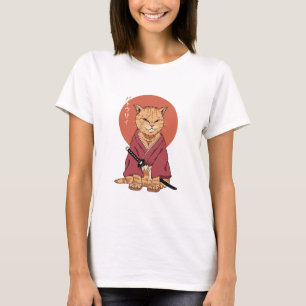 Samurai kat t-shirt