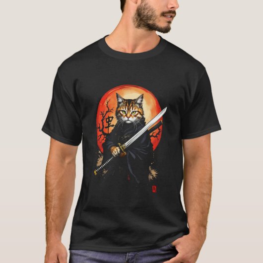 Samurai Kat T-shirt (Voorkant)