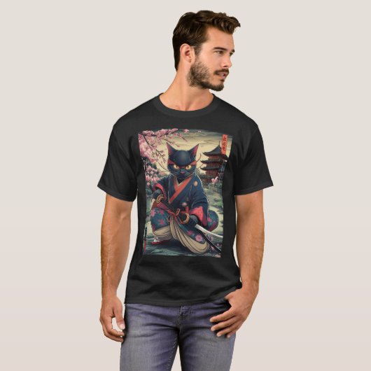Samurai Kat T-shirt (Voorkant volledig)