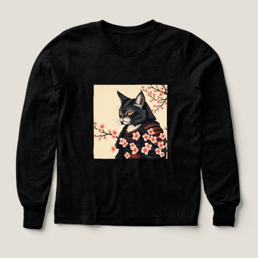 Samurai kat tussen kersenbloesems (Voorkant)