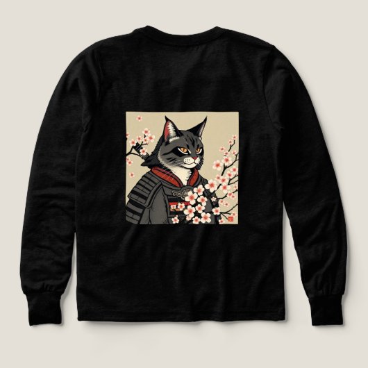 Samurai kat tussen kersenbloesems (Achterkant)