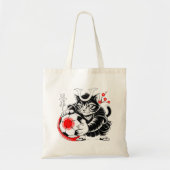 Samurai Kat Voetbal Tas Voor Boodschappen & Dageli (Voorkant)