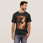 Samurai Kat - Vurige Ninja Sprong T-shirt (Voorkant volledig)