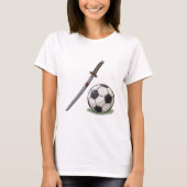 Samurai Katana and Soccer Ball - Japan T-shirt (Voorkant)