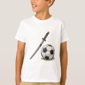 Samurai Katana and Soccer Ball - Japan T-shirt (Voorkant)
