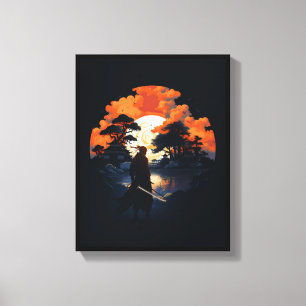 Samurai Katana Japan Ninja Warrior Canvas Afdrukke