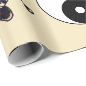 SAMURAI-KATTEN IN SKULL, SKELETON, BUTTERFLY-TATTO CADEAUPAPIER (Rol Hoek)