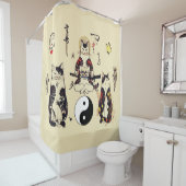 SAMURAI-KATTEN IN SKULL, SKELETON, BUTTERFLY-TATTO DOUCHEGORDIJN (In situ)