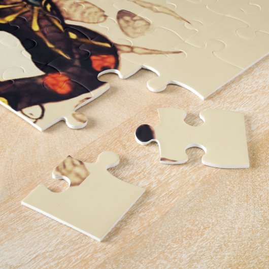 SAMURAI-KATTEN IN SKULL, SKELETON, BUTTERFLY-TATTO LEGPUZZEL (Zijkant)