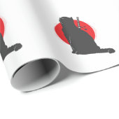 Samurai Katze trägt ihr Schwert Cadeaupapier (Rol Hoek)