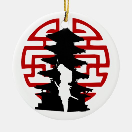 Samurai Keramisch Ornament (Voorkant)