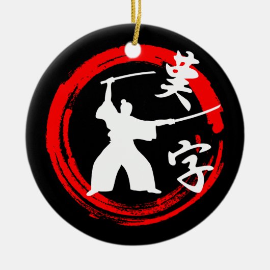 Samurai Keramisch Ornament (Voorkant)