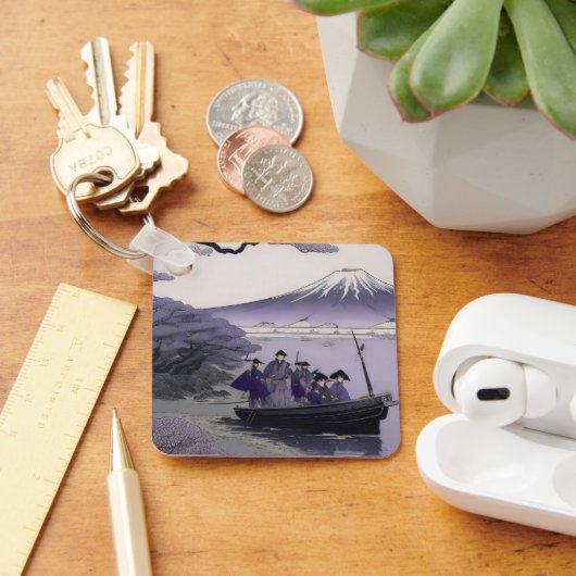 Samurai Keychain Mount Fuji Japanese Art (Bureau)