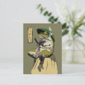 Samurai Kikker: Bewaker van de Lotus Briefkaart (Staand voorkant)