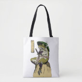 Samurai Kikker: Bewaker van de Lotus Tote Bag (Voorkant)