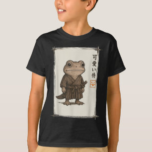 Samurai Kikker Japanse Art Anime Grappige Mannen V T-shirt