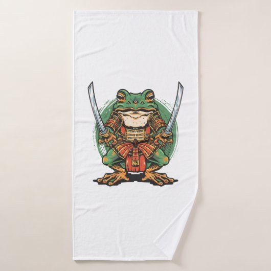 Samurai kikker krijger Badhanddoek (Badhanddoek)
