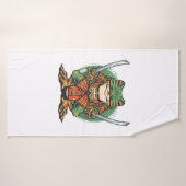 Samurai kikker krijger Badhanddoek (Badhanddoek)