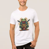Samurai kikker krijger Bella+Canvas Tri-blend T-Sh Shirt (Voorkant)