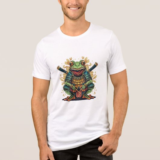 Samurai kikker krijger Bella+Canvas Tri-blend T-Sh Tri-Blend Shirt (Voorkant)