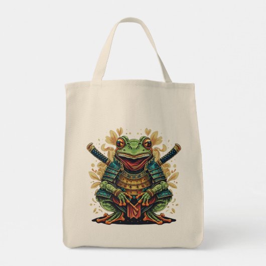Samurai kikker krijger Boodschappentas Tote Bag (Achterkant)