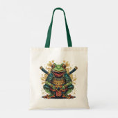 Samurai kikker krijger Budget Tote Bag (Achterkant)