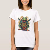 Samurai kikker krijger Dames Basic T-Shirt (Voorkant)