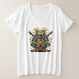 Samurai kikker krijger Dames Plus Size T-Shirt
