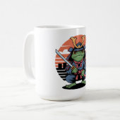 Samurai kikker krijger koffiemok (Voorkant links)