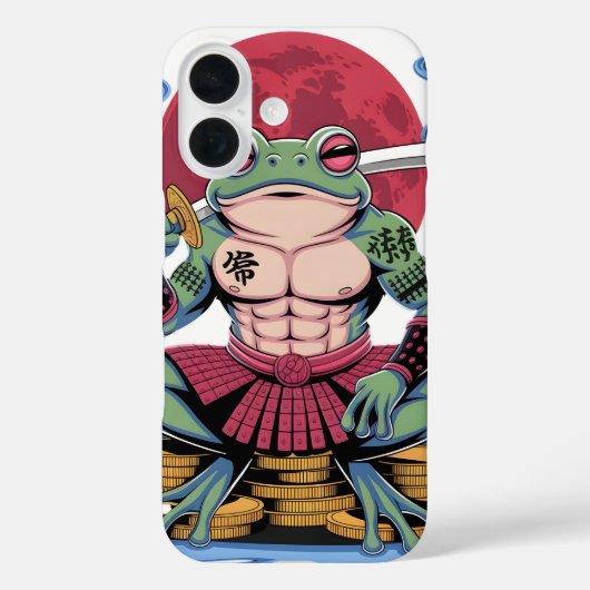 Samurai Kikker Krijger kunst Case-Mate iPhone Case (Achterkant)