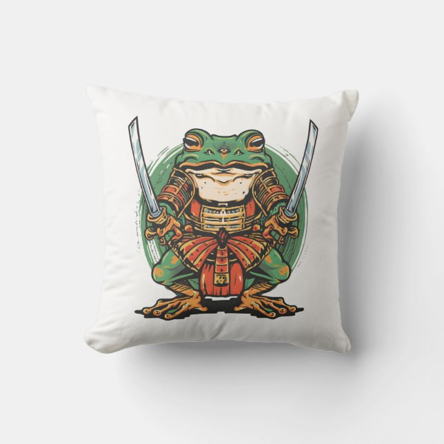 Samurai kikker krijger Kussenhoes Kussen (Voorkant)